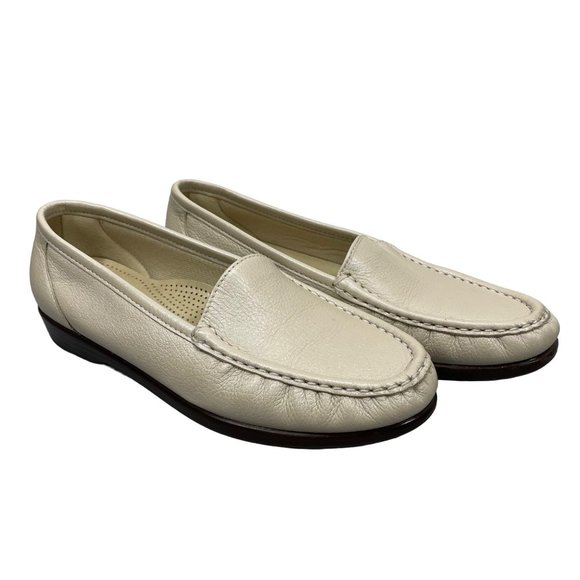 SAS Shoes - SAS Simplify Loafers Shoes Tripad Casual Comfort Slip On Leather Ivory Womens 9